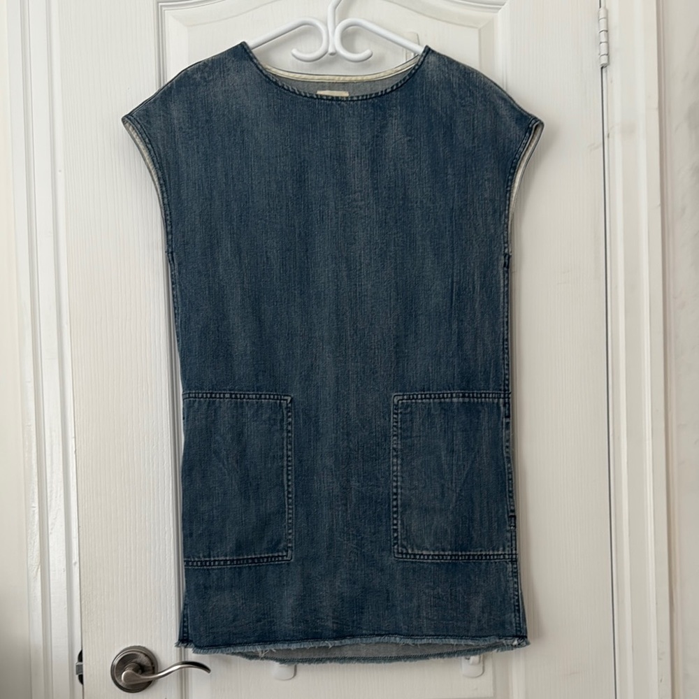 Wilfred Denim Sleeveless Dress with Pockets